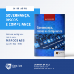 Faltam 6 dias para o lançamento do livro Governança, riscos e compliance